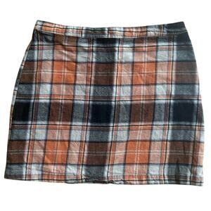Plaid XL Marley Lilly Fall Orange Blue 100 Pecent Cotton Preppy Mini Skirt